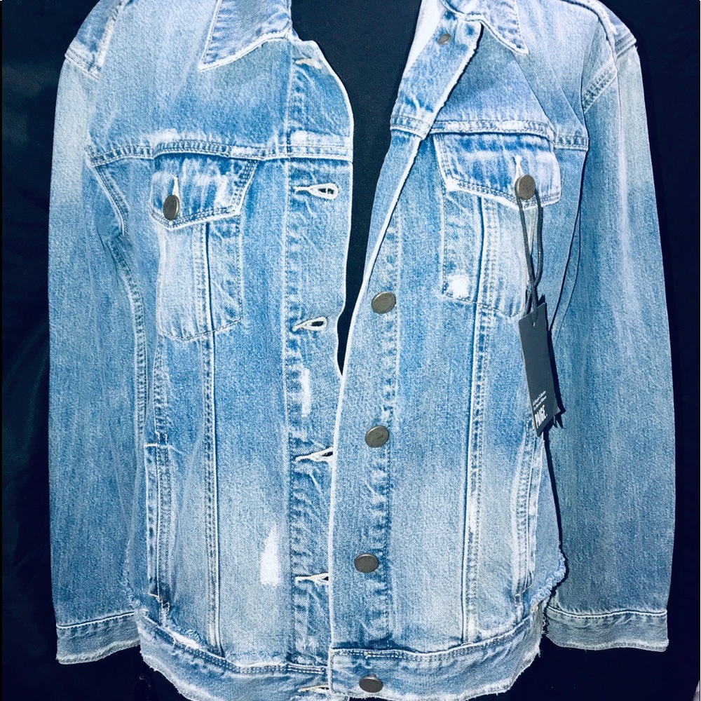 Paige Sequin Rose Jean Jacket